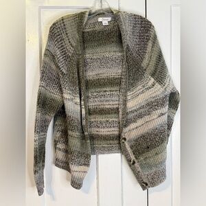 Natural Reflections Gray and Green Women's Cardigan